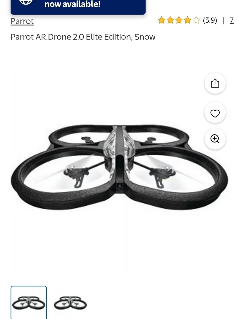 Parrot AR.Drone 2.0 Elite Edition Quadricopter - Black